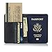 EpicGadget RFID Blocking Premium Leather Passport Holder Travel Wallet Cover Case (Black)