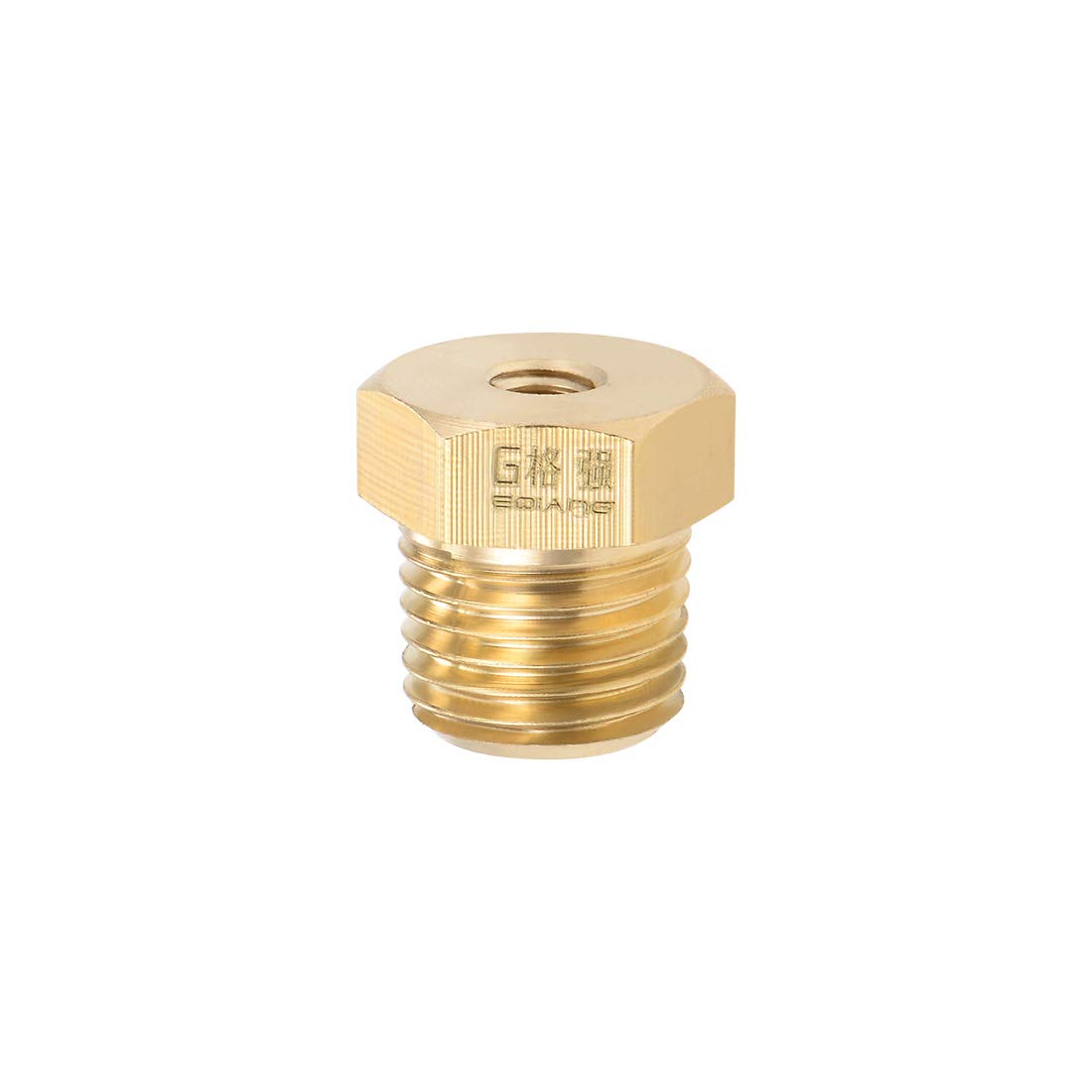 sourcing map Brass Pipe Hose Fitting G1/4 Male to 3/16 Female Thread Tube Adapter Nozzle for Liquid Oil Gas