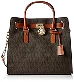 Michael Kors Large Hamilton Womens Handbag Tote Shoulder Bag Brown