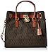 Michael Kors Large Hamilton Womens Handbag Tote Shoulder Bag Brown