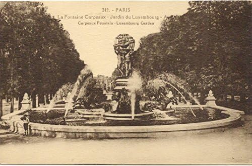 1920s Vintage Postcard - Carpeaux Fountain - Luxembourg Gardens - Paris France