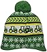John Deere Boys' Toddler Fair Isle Tractor Beanie Winter Hat, Green, One Size