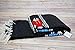 Open Road Goods Thick Charcoal/Black/Grey Mexican Yoga Blanket - Serape Fish Design - Handmade