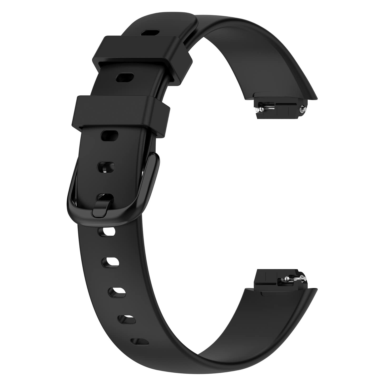 LOKEKE Compatible with Fitbit Inspire 3 Replacement Band - Replacement Silicone Wrist Watch Band Strap Compatible with Fitbit Inspire 3(Silicone Black)