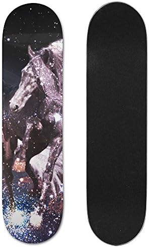 GOVME CUOP - Skateboard Parts - Unicorn Horse Graphic Printed Display Blank Long Board Pro Maple 7.9 Inches