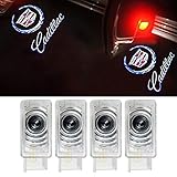 Grolish Cadillac Car door LED Logo Projector Lights Courtesy Welcome Lights For Cadillac SRX XTS XT5 ATS (4 Pack)