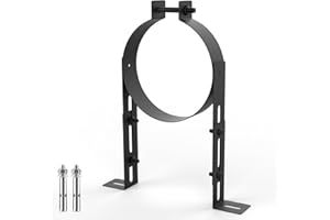 Fardtry 6 Inch Chimney Pipe Support Bracket, Adjustable Vent Wall Strap, Stainless Steel Stove Pipe Hanger for Single Wall Pipes