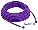 BONTIME All-Purpose Soft Cotton Rope - 32 Feet Length,1/3-Inch Diameter (Red, Black, Purple,Pack of 3)