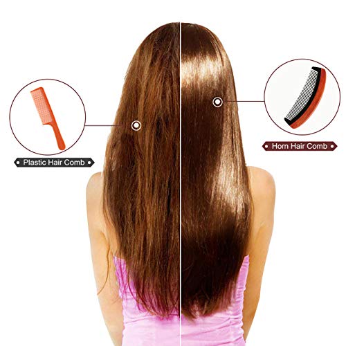 Fine Tooth Wooden Hair Comb No Static Ox Horn Combs For Women