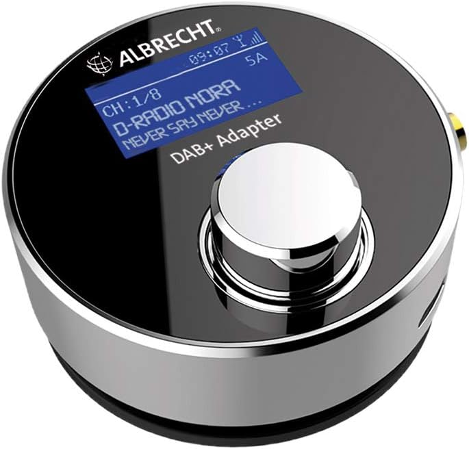 Albrecht DR 54 DAB+ digital radio adapter for car radio or living room 27259, wireless transmission via FM transmitter