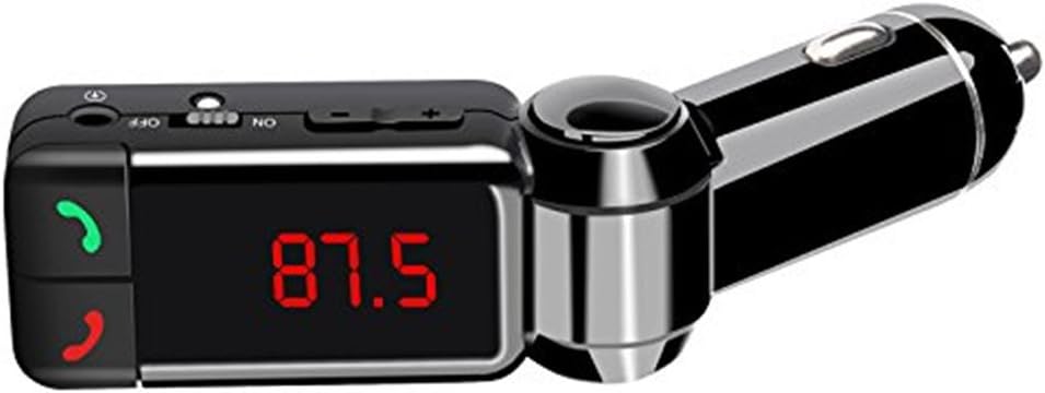 Bluetooth FM Transmitter for Car, JEOEUS Wireless in-Car Bluetooth Receiver, Car MP3 Player with Hands Free Calling and Dual USB Charging Port for iPhone，iPad & Smartphones (5V 2A)