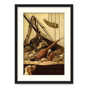 Black Framed Canvas Wall Art Famous Painting Home Artwork Decoration for Living Room, Bedroom - 23x31 inches