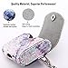MoKo AirPods Case, Snap Closure Protective Cover Carrying Pouch Pocket, with Holding Strap, for Apple AirPods Charging Case - Lilac