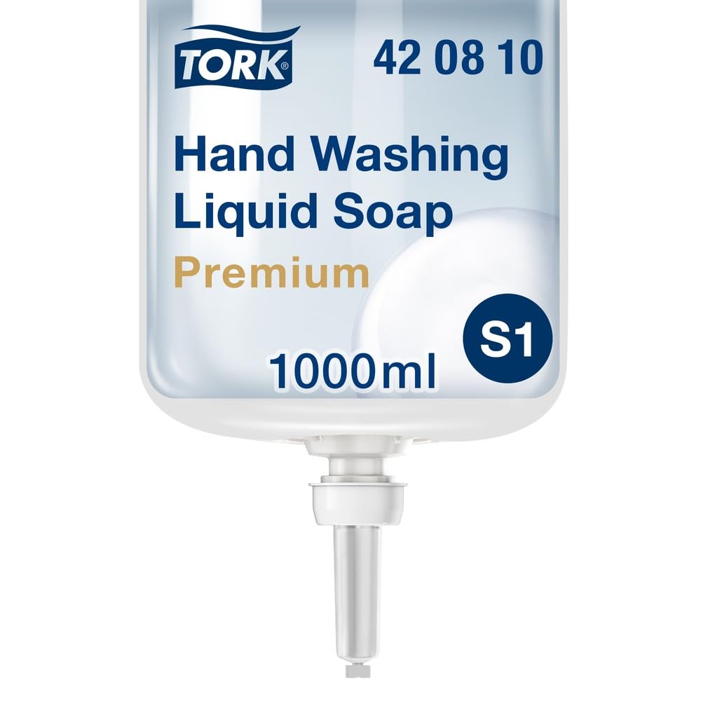 Tork Fragrance-Free Hand Washing Liquid Soap S1/S11, Fat Dissolving, 6 x 1000ml, 420810