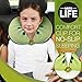 MDRN Life Neck Pillow for Kids & Adults - Microbead Travel Neck Pillow for Sleeping and Cervical Support - Kiwi