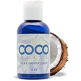 Coco Bliss Natural Coconut Oil Lubricant, Intimate Moisturizer, Lube for Him and Her, Personal Massage Oil, Silky Smooth Moisturizer with Vanilla Extract and Almond Oil, 4/8 Fl Oz (2 oz Liquid)