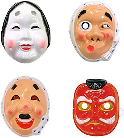 Amazon お面 定番お面 おかめ ひょっとこ おわらい 天狗 4種セット パーティーグッズ おもちゃ