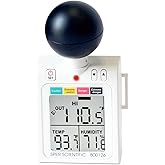 Sper Scientific 800126 Wearable Portable WBGT Heat Stress Monitor for Safety and Comfort with Dangerous Indicator Display