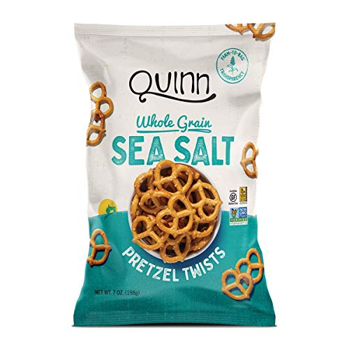 Quinn Snacks Non-GMO and Gluten Free Pretzels, Classic Sea Salt Twists, 7 Ounce (3 Count)