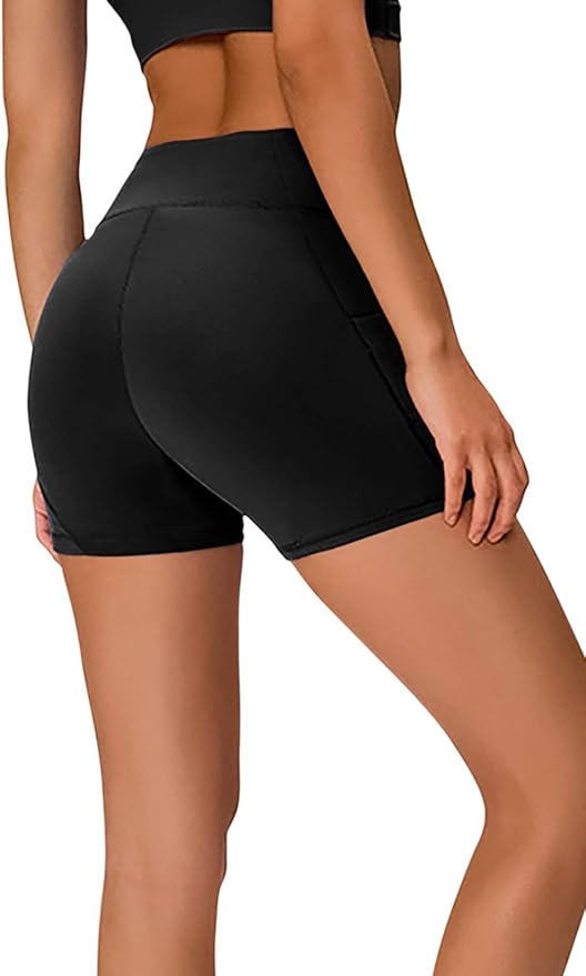 TAIPOVE Women's High Waist Stretch Workout Shorts Non See