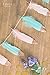 Ling's moment 10FT Feather Garland Rose Gold Glitter Dipped Light Pink and Blue Feather Banner for Boho Wedding/Party/Baby Shower/Nursery Decor, Teepee Decorations