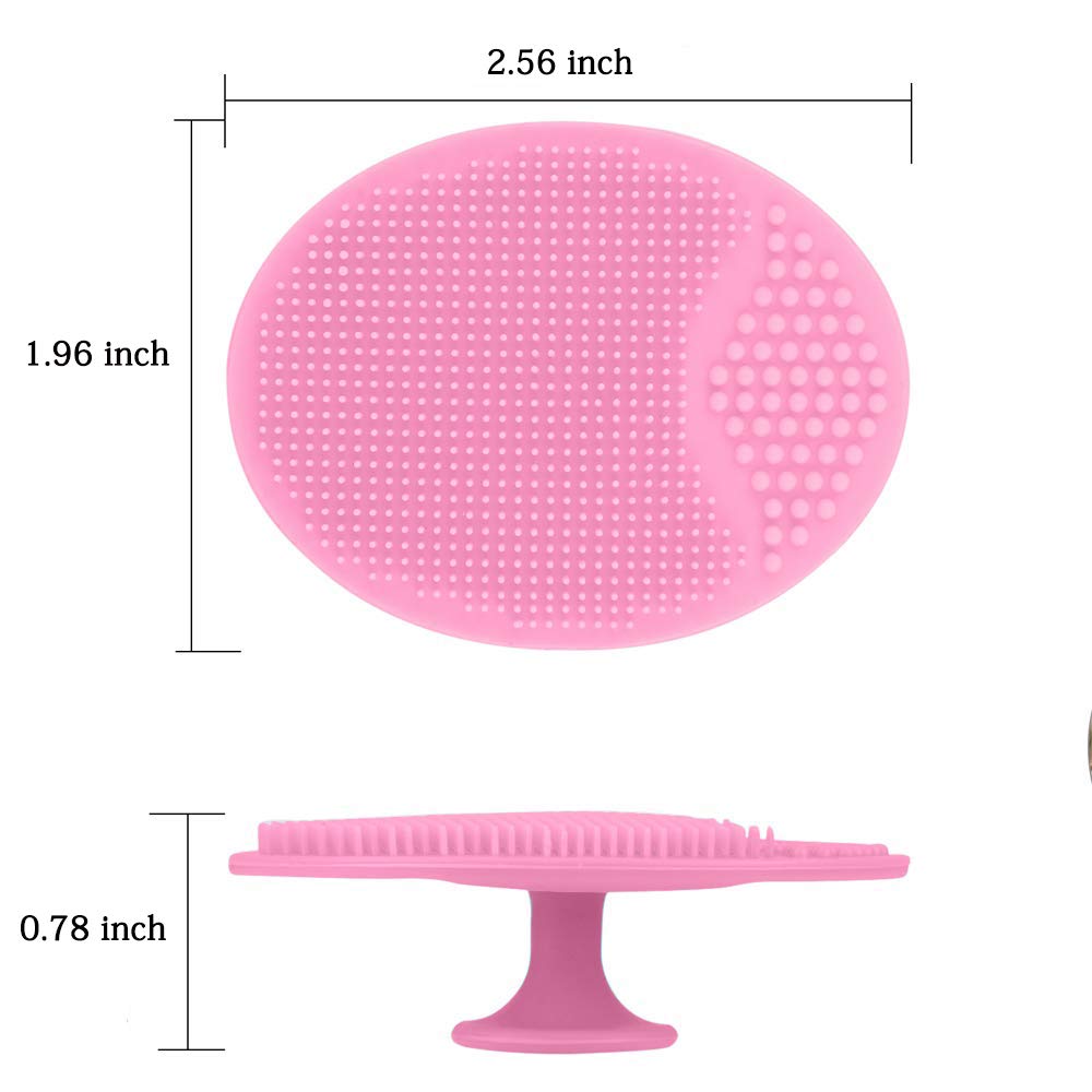 Face Scrubbers Exfoliating Facial Cleansing Brush-Soft Silicone Bristle-Remove Dead Skin Toxins-Improves Lymphatic Functions Exfoliates Stimulates Blood Circulation for Sensitive/Delicate/Dry Skin: Beauty