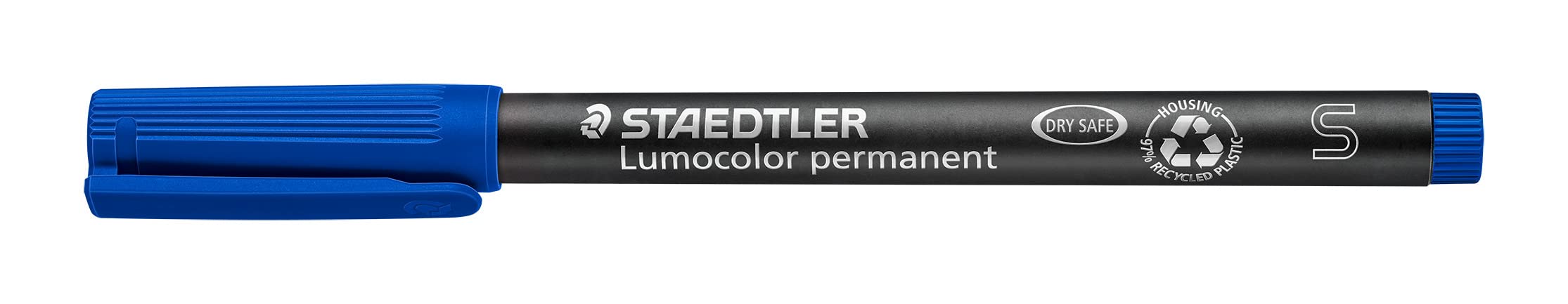 STAEDTLER 313-3 Lumocolor Permanent Pen, Superfine Line Width, 0.4mm - Blue (Box of 10)