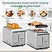 ONSON 2 Slice Toaster Stainless Steel,Bagel Toaster - 5 Bread Shade Settings,Bagel/Defrost/Cancel Function,Extra Wide Slots, Removable Crumb Tray, Stainless Steel Grill, Suitable for Croissants,and Various Bread Types (825W, Silver)