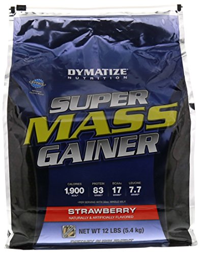 Dymatize Super Mass Gainer, Strawberry, 12 lbs