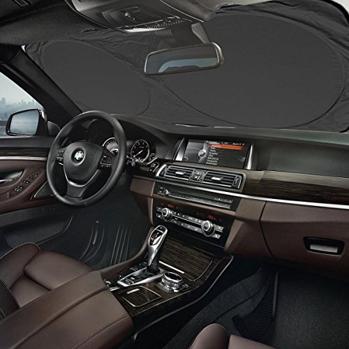 image for Sun Shade Windshield Car Front Reflector Protector Shields Foldable Bl