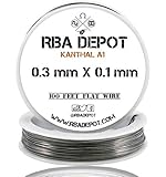 [RBA DEPOT] 100ft - 0.3 mm X 0.1 mm Kanthal Flat Ribbon Wire KA1 FeCrAl Alloy Resistance Wire
