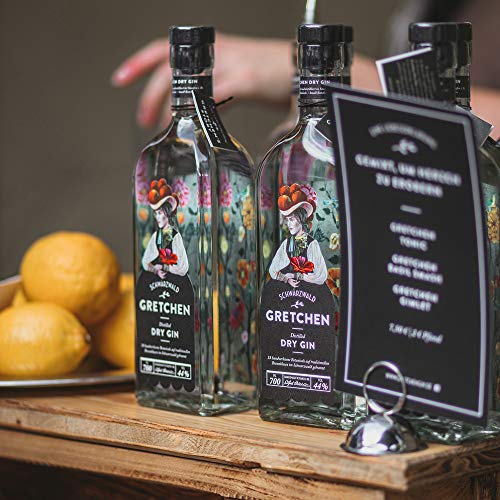 GRETCHEN Distilled Dry Gin, harmonischer Schwarzwald Gin der Hausbrennerei Schladerer, natürlich herb und fruchtig frisch mit feinen Quittennoten (1 x 0.7l) – Bild 8
