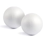 Juvale Styrofoam Balls - 6-Inch, White, Pack of 2 - Smooth Foam Spheres for Crafts & Painting - Foam Craft Balls & DIY Projec