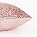 PONY DANCE Sequin Throw Pillow Cover - Luxurious Sequins Cushion Cover Pillowcase for Party/Christmas Including Invisible Zipper Design No Insert, 18 Inches (45 x 45 cm), Pink, 1 Cover Pack