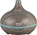 Viva Naturals Ultrasonic Aromatherapy Essential Oil Diffuser, Large 300ml Tank - Vibrant Changeable LED Lights, Soothing Mist & Automatic Shut Off (Ash Zen)