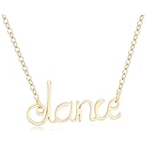 MANZHEN Charm Script Dance Pendant Necklace Girls Gifts