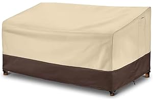 Yipincover Patio Bench Loveseat Cover 34" Dx60 Wx30 H, 600D Heavy Duty Patio Loveseat Cover Oxford Cloth with Air Vent and Handle, Bench Covers for Outdoor Furniture