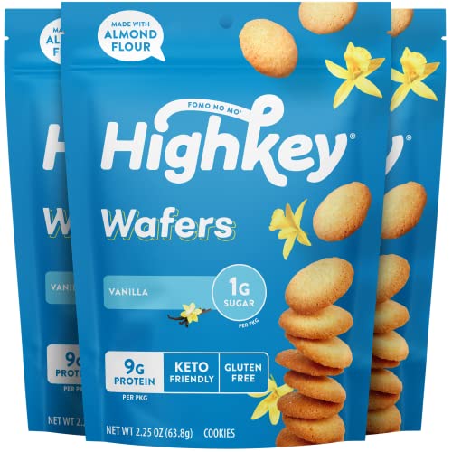 HighKey Gluten Free Vanilla Wafer Cookies 3 Pack Low Carb Keto Snack