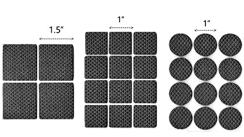 image for ALAZCO Anti-Skid & Scratch Rubber Furniture Protection Pads Kit & Self