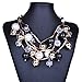 XY Fancy Fashion Multiple Layers Round Ball Chandelier Torsade Colorful Bib Necklace Black