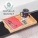 Bedside Table, Nightstand Organizer & Bed Shelf from Bamboo - Modern Night Stands for Bedrooms, Bed Trays for Eating, Small Nightstand, Caddy Organizer, Dorm Bunk Bed Table or Small Bedside Table