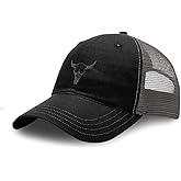 Richardson Soft Mesh Cap Hat Embroidered Longhorn Skull B Embroidery Trucker Hats for Men & Women Cotton