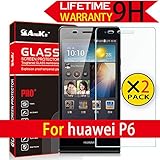 Huawei Ascend P6 Glass Screen Protector, [2Pack] AnoKe(0.3mm 9H 2.5D) Tempered Glass Screen Protector For Huawei Ascend P6 Glass 2Pack