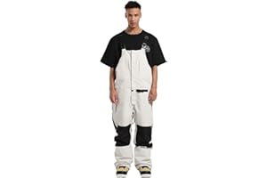 HIEEKDER Men's Snowboard Bibs Ski Women Insulated Waterproof Snow Pants Bib Breathable Overalls Outdoor Winterproof