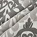 HWY 50 Grey Gray Decorative Throw Pillow Covers 18x18 Inch (1 Piece), Embroidered Cotton Farmhouse Cushion Cover Pillow Case for Sofa Couch Living Room Bed Bedroon, Floral Geometric