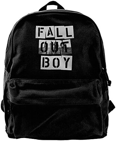 NewNaug Canvas Backpacks Fall Out Boy FOB Band Canvas Backpack Travel Rucksack Backpack Daypack Knapsack Laptop Shoulder Bag