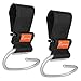 Stroller Hooks Clips 2 Pack Baby Stroller Hooks for Walker Rollator Wheelchair Aluminum Black