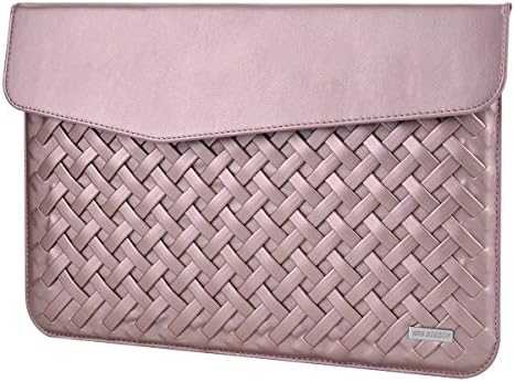 Laptop Case, Laptop Sleeve, SRS DIGICH 11 Inch laptop Waterproof Protective Case with PU Leather and Soft Lining for 12 Inch Apple Macbook Air, iPad Pro, 11 Inch HP Dell Lenovo Asus Acer Laptop Pink