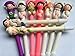 8PCS (6 Doctor Nurse Ball Pens With 1 Horse Pen and 1 Pencil) Cute Kawaii Novelty Cartoon Ballpoint Pens 0.5mm Fine Point Prizes For Kids School Family Teens Office
