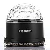 Party Lights,Supertech Muliti Color Changes Sound Actived Auto RGB Mini Rotating Magic Disco Ball Strobe Stage Lights For DJ Dancing Show Concert Xmas Halloween (Electronics)